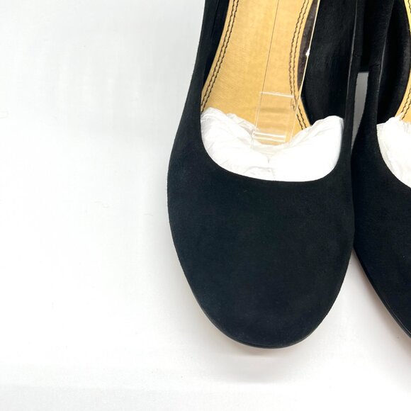 Splendid Womens 7.5M Rosie Black Suede‎ Leather Heels Pumps Shoes - Picture 4 of 13